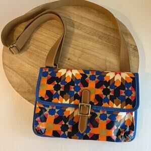 Fossil Bright Printed Indie Floral Slim Medium Crossbody Bag